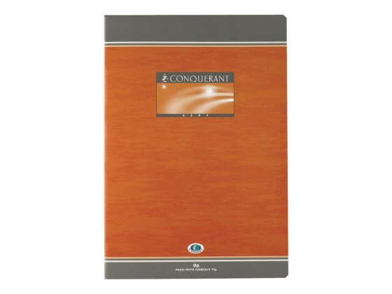 1 Cahier agrafé Conquérant 70g, A4, Seyès,96 pages