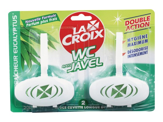 1 Boite de 2 blocs cuvette javel La croix parfum eucalyptus