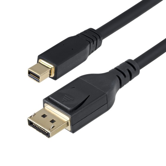 StarTech.com Mini DP to DisplayPort 1.4 Cable 8K 60Hz HBR3 4K - Câble DisplayPort - Mini DisplayPort (M) pour DisplayPort (M) verrouillé - Displayport 1.4/Thunderbolt 2 - 3.1 m - support 8K60Hz (7680 x 4320), support 4K120Hz (3840 x 2160) - noir
