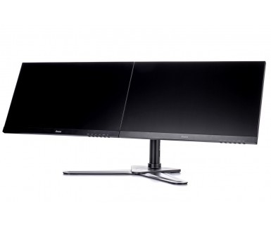 Iiyama DS1002D-B1 - Pied - bras réglable - pour 2 moniteurs - noir - Taille d'écran : 10"-30" - support pour ordinateur de bureau - pour ProLite E2783QSU-B1, XU2495WSU-B1, XUB2495WSU-B1