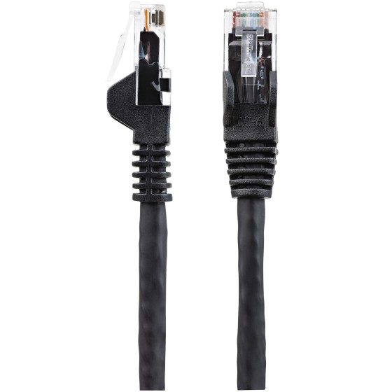 StarTech.com Câble Ethernet CAT6 3m - LSZH (Low Smoke Zero Halogen) - Cordon RJ45 UTP Anti-accrochage 10 GbE LAN - Câble Réseau Internet 650MHz 100W PoE - Noir - Snagless - 24AWG (N6LPATCH3MBK) - Cordon de raccordement - RJ-45 (M) pour RJ-45 (M) - 3 m - 6