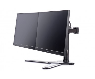 Iiyama DS1002D-B1 - Pied - bras réglable - pour 2 moniteurs - noir - Taille d'écran : 10"-30" - support pour ordinateur de bureau - pour ProLite E2783QSU-B1, XU2495WSU-B1, XUB2495WSU-B1