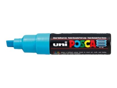 1 Lot de 8 Marqueurs peinture UNI BALL Posca PC8K- Pointe biseau - Assortis