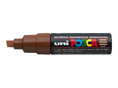 1 Lot de 8 Marqueurs peinture UNI BALL Posca PC8K- Pointe biseau - Assortis
