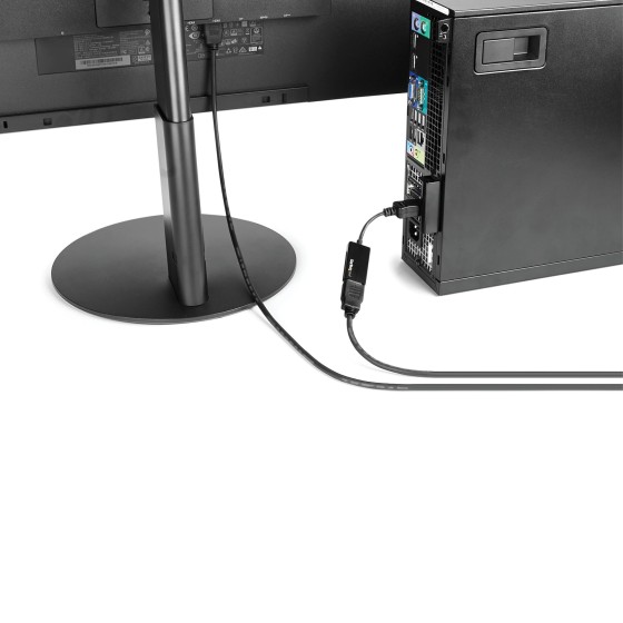 StarTech.com Adaptateur DisplayPort vers HDMI - Convertisseur DP vers HDMI - M/F - Ultra HD 4K 60 Hz - Noir (DP2HD4K60S) - Convertisseur vidéo - DisplayPort - HDMI - pour P/N: DK30C2DAGPD, TB32DP14, TB32DP2T, TB3DK2DHV, TB3DK2DHVUE