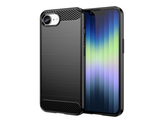 DLH - Coque de protection pour téléphone portable - silicone - noir - pour Apple iPhone 16e