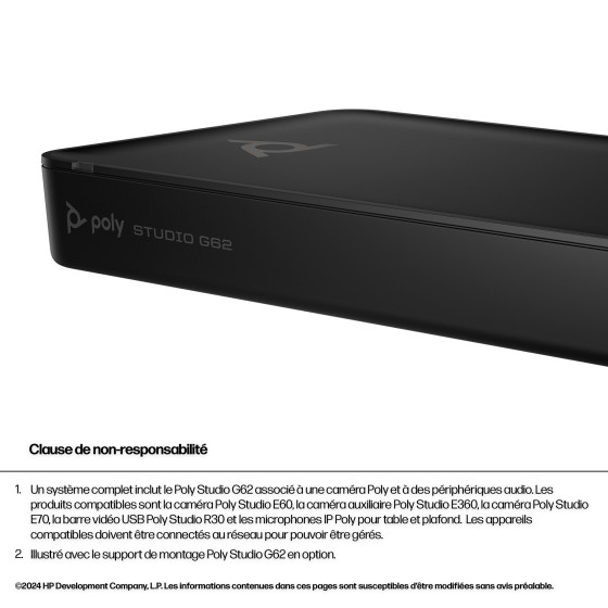 HP Poly Studio G62 Video Conferencing System No localization