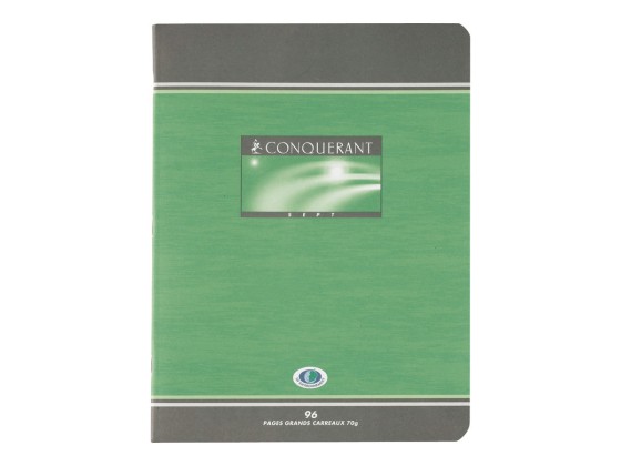 1 Cahier agrafé Conquérant 70g, A4, Seyès,96 pages