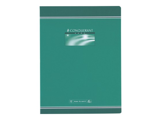 1 Cahier agrafé Conquérant 70g, A4, Seyès,96 pages