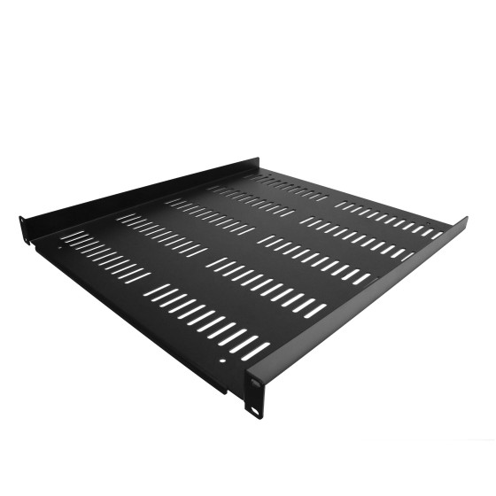 StarTech.com Étagère Rack 19 pouces 1U - Plateau Rackable Universel Ventilé - Étagère Cantilever Baie de Brassage 19" - Rangement Rack - Max 25kg - Profondeur 50cm (20") - Noir (SHELF-1U-20-FIXED-V) - Étagère pour rack - noir - 1U - 19"