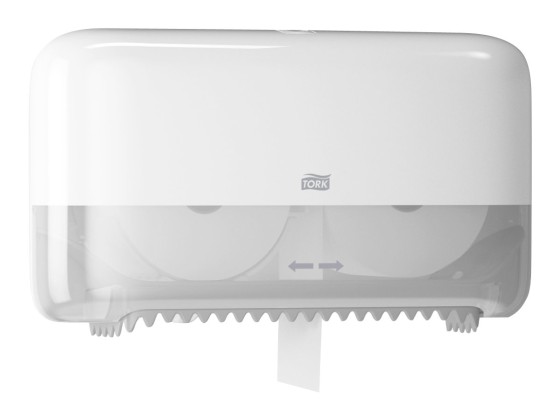 1 Distributeur double papier toilette Tork TWIN Midsize T7 blanc