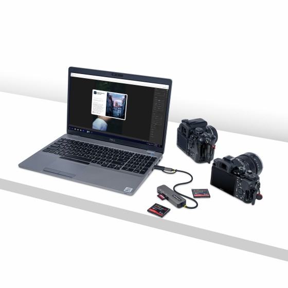 StarTech.com Lecteur de Cartes Mémoire Multi-Média USB 3.0, SD/microSD/CF - Lecteur de carte (CF II, microSDHC, microSDXC, SDHC, SDXC, SD 3.0 UHS-I) - USB 3.0/USB-C