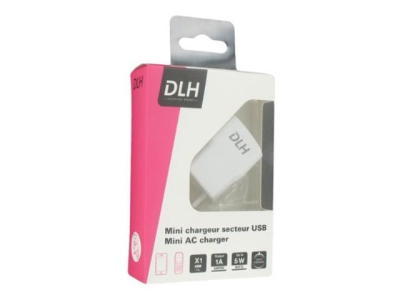 DLH DY-AU2160W - Adaptateur secteur - 5 Watt - 1 A (USB) - blanc