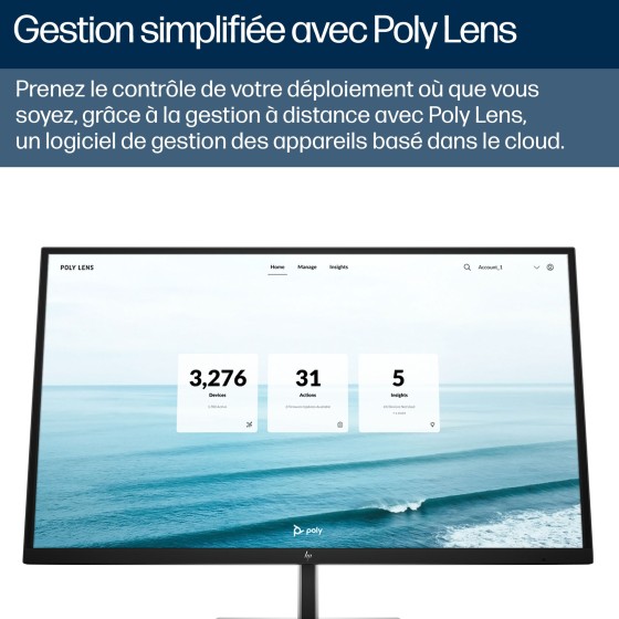 HP Poly Studio V52 - Barre de visioconférence - Barre vidéo USB
