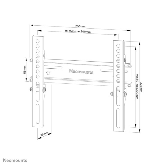 NEOMOUNTS WL30-350BL12 Support pour écran mural 24-55p - fixe - verrouillable