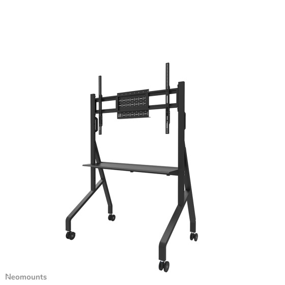 NEOMOUNTS FL50-525BL1 Support au sol mobile pour écran 55-86p - étagère multimédia incluse - installation rapide - TÜV