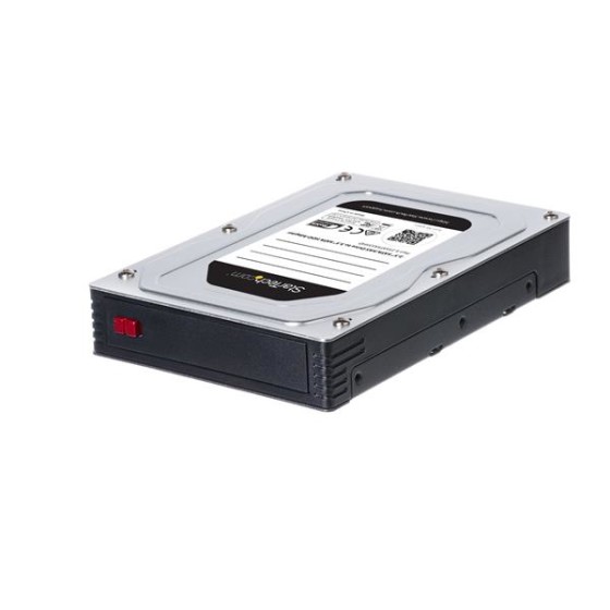 StarTech.com Adaptateur disque dur SATA/SAS de 2,5 pouces vers 3,5 pouces - Support SSD/HDD de 2,5" vers 3,5" - Convertisseur HDD/SSD SATA - Boitier externe - 2.5" - SATA 6Gb/s / SAS 6Gb/s - SAS 6Gb/s, SATA 6Gb/s - noir, argent
