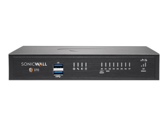 SonicWall TZ Series (Gen 7) TZ370 - Dispositif de sécurité - avec Suite de Service de Protection Avancée de 3 ans et Cloud Secure Edge pour 1 an SIA-Basic (10 utilisateurs) et 1 an SPA-Advanced (3 utilisateurs) - 1GbE - SonicWall Promotional Tradeup - bur