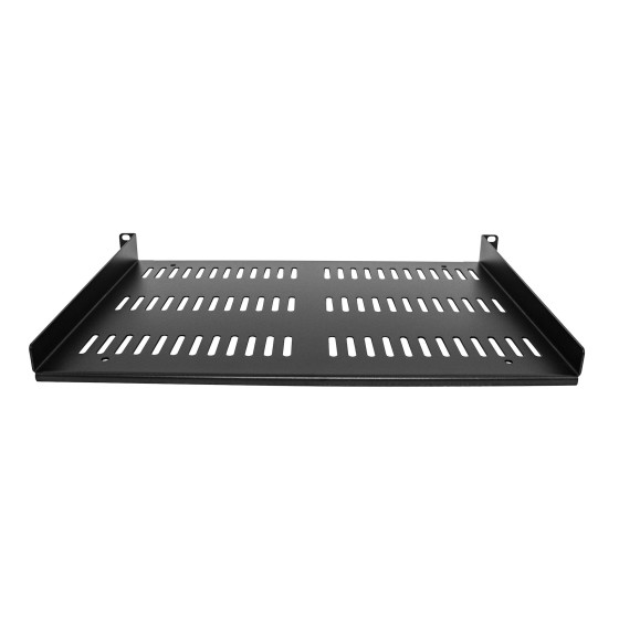 StarTech.com Étagère Rack 19 pouces 1U - Plateau Rackable Universel Ventilé - Étagère Cantilever Baie de Brassage 19" - Rangement Rack - Max 25kg - Profondeur 30,5cm (12") - Noir (SHELF-1U-12-FIXED-V) - Étagère pour rack - noir - 1U - 19"