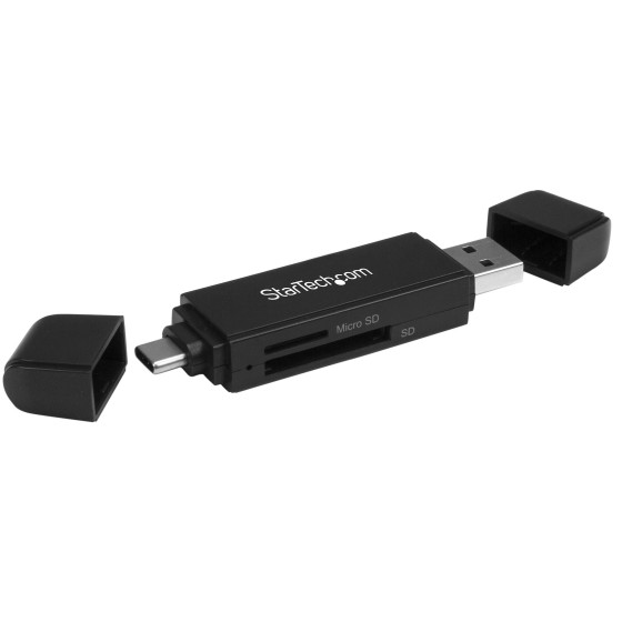StarTech.com Lecteur de Carte Mémoire USB - Lecteur de Carte SD USB 3.0 - Compact - 5Gbps - Lecteur de Carte USB - Adaptateur USB MicroSD (SDMSDRWU3AC) - Lecteur de carte (MMC, SD, microSD, SDHC, microSDHC, SDXC, microSDXC) - USB 3.0/USB-C