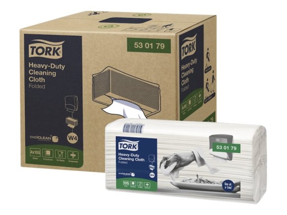 1 Lot de 105 Tork Chiffon de nettoyage Ultra Résistant Plié Top-Pak W4