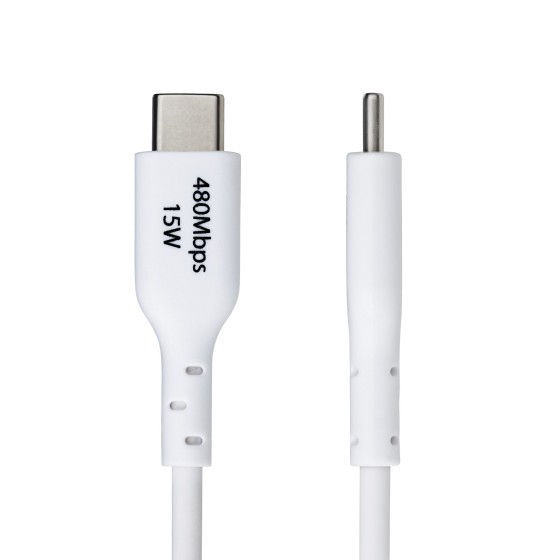 StarTech.com 3ft (1m) White USB-A to USB-C Charging Cable/Cord, M/M - Câble USB - USB (M) pour 24 pin USB-C (M) - USB 2.0 - 3 A - 1 m - charge et synchronisation, sans halogène, passif, USB Fast Charge (15W) - blanc
