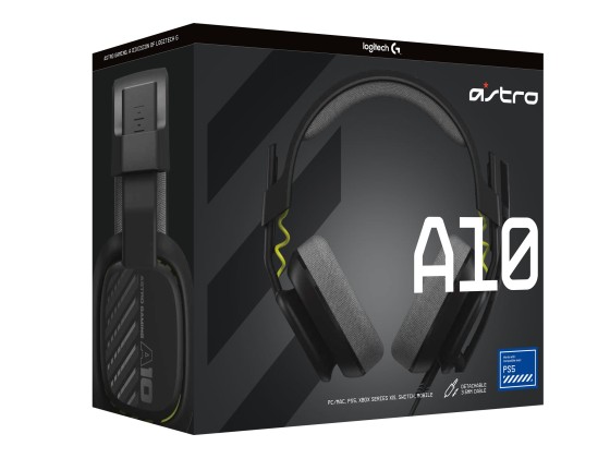 LOGITECH Astro Gaming A10 Gen 2 Headset full size wired 3.5 mm jack black