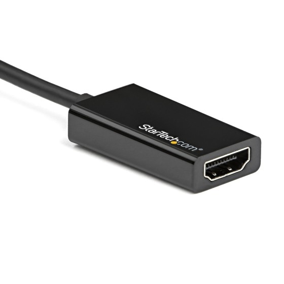 StarTech.com Adaptateur DisplayPort vers HDMI - Convertisseur DP vers HDMI - M/F - Ultra HD 4K 60 Hz - Noir (DP2HD4K60S) - Convertisseur vidéo - DisplayPort - HDMI - pour P/N: DK30C2DAGPD, TB32DP14, TB32DP2T, TB3DK2DHV, TB3DK2DHVUE