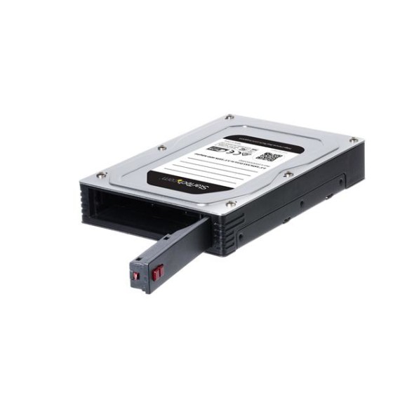 StarTech.com Adaptateur disque dur SATA/SAS de 2,5 pouces vers 3,5 pouces - Support SSD/HDD de 2,5" vers 3,5" - Convertisseur HDD/SSD SATA - Boitier externe - 2.5" - SATA 6Gb/s / SAS 6Gb/s - SAS 6Gb/s, SATA 6Gb/s - noir, argent