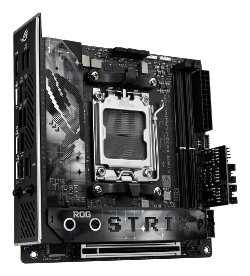 ASUS ROG STRIX X870-I GAMING WIFI - Carte-mère - mini ITX - Socket AM5 - AMD X870 Chipset - USB4, USB 3.2 Gen 2, USB-C 3.2 Gen2, USB 3.2 Gen 1 - Wi-Fi 7, Bluetooth, 2.5 Gigabit LAN - carte graphique embarquée (unité centrale requise) - audio HD (8 canaux)