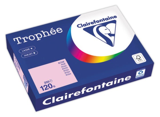 1 Ramette de 250 feuilles de papier Trophée A4 120g rose