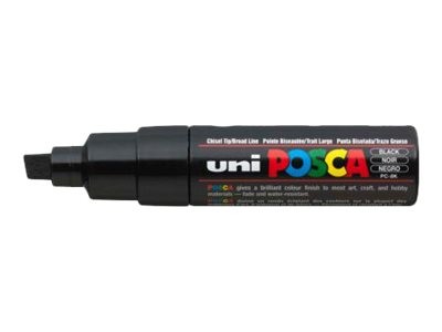 1 Lot de 8 Marqueurs peinture UNI BALL Posca PC8K- Pointe biseau - Assortis