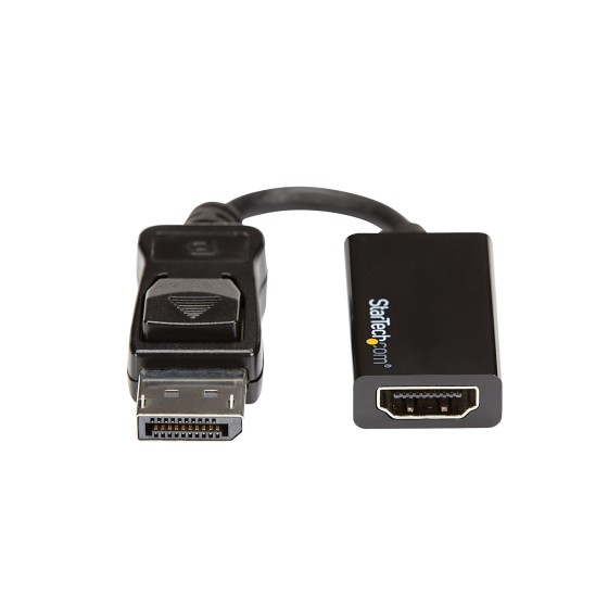 StarTech.com Adaptateur DisplayPort vers HDMI - Convertisseur DP vers HDMI - M/F - Ultra HD 4K 60 Hz - Noir (DP2HD4K60S) - Convertisseur vidéo - DisplayPort - HDMI - pour P/N: DK30C2DAGPD, TB32DP14, TB32DP2T, TB3DK2DHV, TB3DK2DHVUE