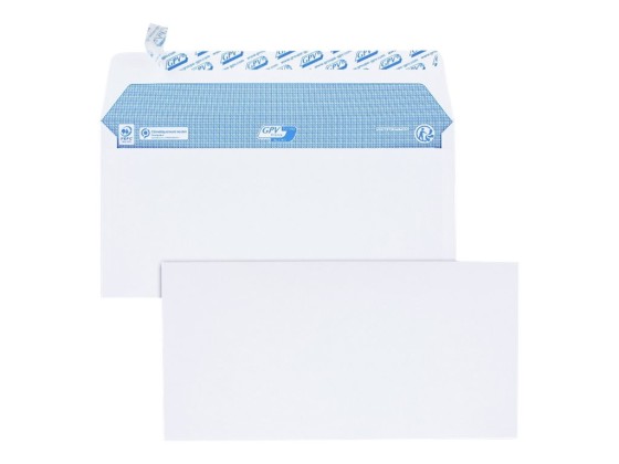 1 Boite de 200 Enveloppes extra blanches DL 110x220 100 g bande de protection