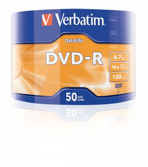 Verbatim DataLife - 50 x DVD-R - 4.7 Go (120 minutes) 16x - argent mat - spindle