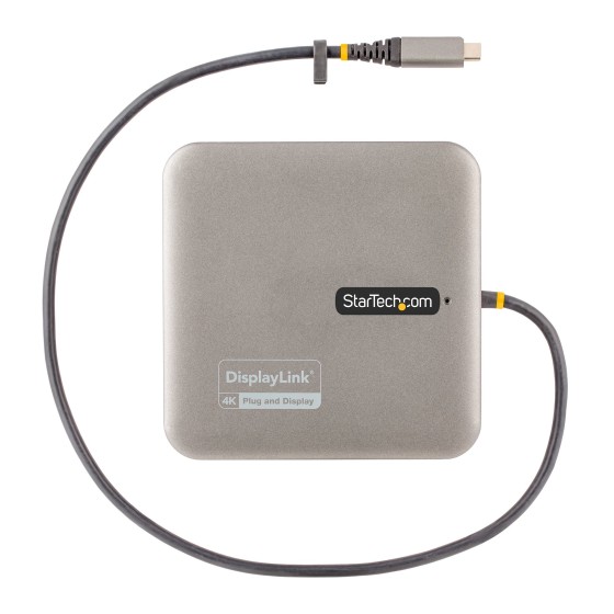 StarTech.com Adaptateur Multiport USB C, Double HDMI 4K60Hz, 100W PD, GbE - Station d'accueil - USB-C / USB4 / Thunderbolt 3 / Thunderbolt 4 - 2 x HDMI - 1GbE