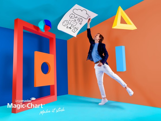 1 Rouleau de 25 feuilles Magic Chart quadrillé