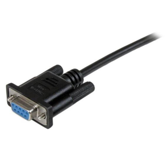 StarTech.com Câble null modem série DB9 RS232 de 2m - Cordon série DB9 vers DB9 - Femelle / Femelle - Noir - Câble de modem nul - DB-9 (F) pour DB-9 (F) - 2 m - moulé, vis moletées - noir - pour P/N: PCI2S5502, PEX4S953, PEX4S953LP