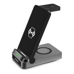 URBAN FACTORY Powee Pro Charger 3 In 1 With Function Stand 22.5Watts - Smaetphone / Smartwatch / Headphones