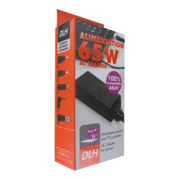 ALIMENTATION SECTEUR ASUS 100% COMPATIBLE (sauf USB-C) DLH REGULAR 65W. Chargeur pour PC portables ASUS jusque 65W. 19V. 5 connecteurs 17-19-35-41-M. Cordon secteur.