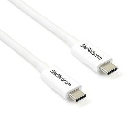 StarTech.com Câble Thunderbolt 3 de 2 m - 20 Gb/s - TB USB-C DP - Blanc - Câble Thunderbolt - 24 pin USB-C (M) pour 24 pin USB-C (M) - USB 3.1 Gen 2 / Thunderbolt 3 / DisplayPort 1.2 - 2 m - support 4K - blanc - pour P/N: CDP2HDUACP, CDP2HDUACPW