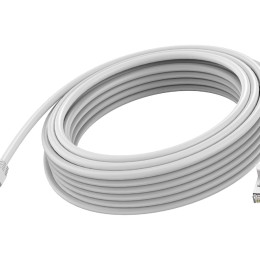RJ45 (m) à RJ45 (m) - paire torsadée blindée STP - CAT 6a - 10 Gbps - 24 AWG - avec manchon - 5 m - blanc