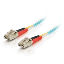 C2G LC-LC 10Gb 50/125 OM3 Duplex Multimode PVC Fiber Optic Cable (LSZH) - Câble réseau - LC multi-mode (M) pour LC multi-mode (M) - 1 m - fibre optique - duplex - 50 / 125 microns - OM3 - sans halogène - turquoise