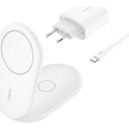 BELKIN BOOSTCHARGE Qi2 15w Magnetic 2in1 Stand White