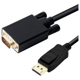 DLH DY-TU4696B - Câble adaptateur - DisplayPort (M) verrouillé pour HD-15 (VGA) (M) - 2 m - support 1080 p 60 Hz