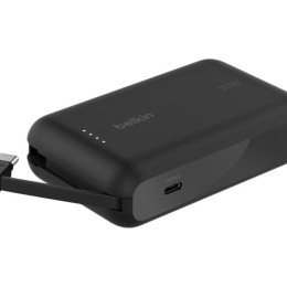 BELKIN 10k PD20w Integrated USB-C Cable Power Bank Black