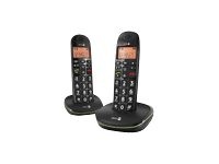 DORO PhoneEasy 100W Duo - Téléphone sans fil avec ID d'appelant - DECT\GAP - noir + combiné supplémentaire