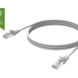 RJ45 (m) à RJ45 (m) - UTP - CAT 6 - 250 MHZ - 24 AWG - avec manchon - 50 cm - blanc