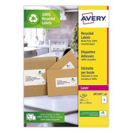 1 Boite de 100 Planches d'étiquettes laser AVERY 99,1x139 mm soit 400 étiq/boîte