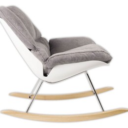 1 Fauteuil à bascule LAZY tissu gris